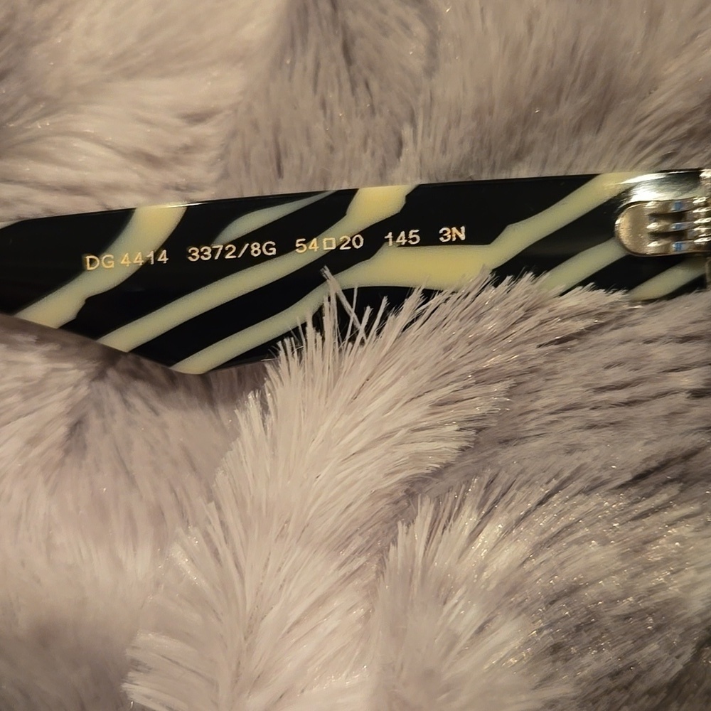 Dolce & Gabbana Black on Zebra Gray Gradient Sunglasses Brand New In Box - Picture 5 of 14